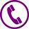 Purple Phone Symbol