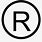 R in a Circle Symbol