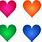 Rainbow Color Hearts