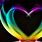 Rainbow Hearts with Black Background