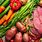 Raw Vegetables and Meat