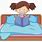 Reading Book in Bed Clip Art