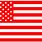 Red American Flag Outline Red