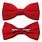Red Clip On Bow Tie