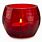Red Glass Candle Holder