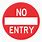 Red No Entry Sign Image