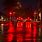Red Street Lights at Night