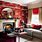 Red Wallpaper for Living Room