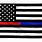 Red and Blue Line Flag