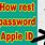 Reset Apple ID Password iPhone