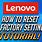 Reset Lenovo Laptop