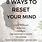 Resetting Your Mindset