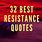 Resistance Quotes