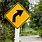 Right Curve Road Sign
