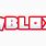 Roblox Logo White and Red