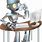 Robot Sitting Cartoon