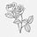 Rose Plant ClipArt Black and White