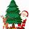 Santa Christmas Tree Clip Art