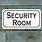 Security Room Sign