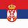 Serbien Flagga