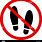 Shoes Ban Sign