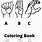 Sign Language Color Sheets