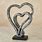 Silver Heart Sculpture