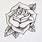 Simple Rose Tattoo Sketch