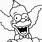 Simpsons Clown Coloring Pages