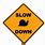 Slow Down Sign Cartoon