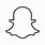 Snapchat Black and White Outline Logo