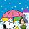 Snoopy Raining