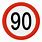 Speed Limit 90 Sign