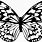 Spring Butterfly Clip Art Black and White