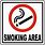 Sticker Smoking Area