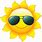Sunshine with Sunglasses Clip Art