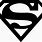 Superman Logo Black White