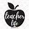 Teacher Life Apple SVG
