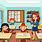 Teacher and Students in Classroom Clip Art