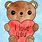 Teddy Bear Heart Drawing