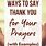 Thank You Quotes for Your Prayers