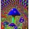 Trippy Neon Mushroom