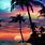 Tropical Beach Sunset iPhone Wallpaper