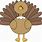 Turkey Clip Art Cute Transparent