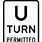U-turn Permitted Sign