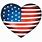 US Flag Heart