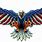 USA Eagle Flag Decal