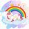 Unicorn Rainbow Cloud Clip Art