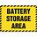 Used Battery Storage Sign