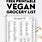 Vegan Food List Printable
